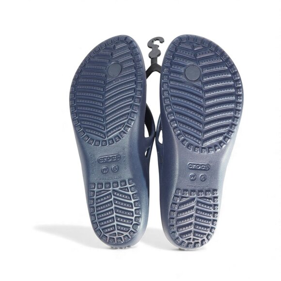 Crocs Kadee II Summer Thong Sandals Women's 6 Navy - Picture 2 of 6